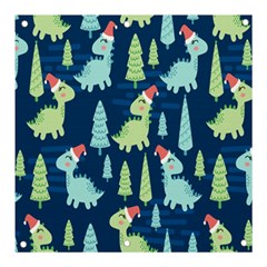 Cute-dinosaurs-animal-seamless-pattern-doodle-dino-winter-theme Banner And Sign 3  X 3  by Simbadda