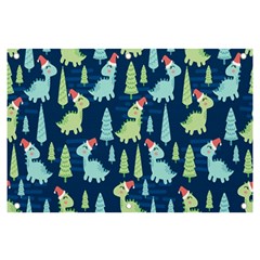 Cute-dinosaurs-animal-seamless-pattern-doodle-dino-winter-theme Banner And Sign 6  X 4  by Simbadda