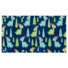 Cute-dinosaurs-animal-seamless-pattern-doodle-dino-winter-theme Banner And Sign 7  X 4  by Simbadda