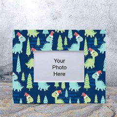 Cute-dinosaurs-animal-seamless-pattern-doodle-dino-winter-theme White Tabletop Photo Frame 4 x6  by Simbadda