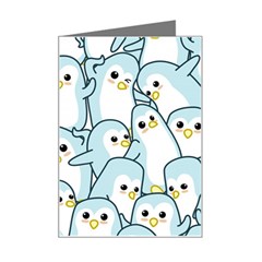 Penguins-pattern Mini Greeting Card by Simbadda