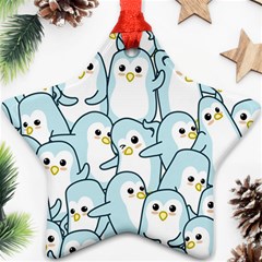 Penguins-pattern Star Ornament (two Sides)