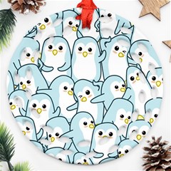 Penguins-pattern Ornament (round Filigree)