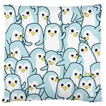 Penguins-pattern Large Premium Plush Fleece Cushion Case (Two Sides) Front