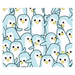 Penguins-pattern Two Sides Premium Plush Fleece Blanket (small) by Simbadda