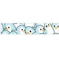 Penguins-pattern Large Premium Plush Fleece Scarf 