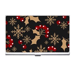 Christmas-pattern-with-snowflakes-berries Business Card Holder