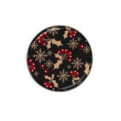 Christmas-pattern-with-snowflakes-berries Hat Clip Ball Marker