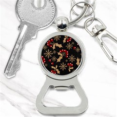 Christmas-pattern-with-snowflakes-berries Bottle Opener Key Chain