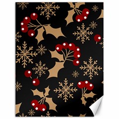 Christmas-pattern-with-snowflakes-berries Canvas 12  X 16 