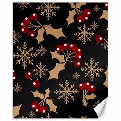 Christmas-pattern-with-snowflakes-berries Canvas 16  X 20 