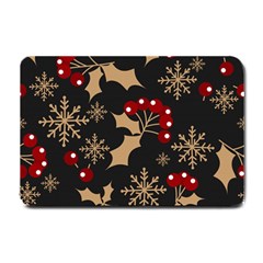 Christmas-pattern-with-snowflakes-berries Small Doormat