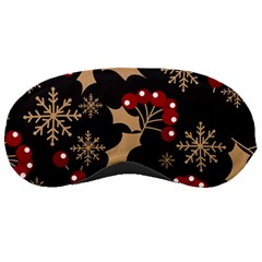 Christmas-pattern-with-snowflakes-berries Sleep Mask