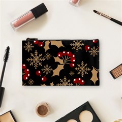 Christmas-pattern-with-snowflakes-berries Cosmetic Bag (small)