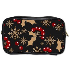 Christmas-pattern-with-snowflakes-berries Toiletries Bag (one Side)