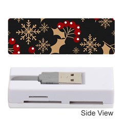 Christmas-pattern-with-snowflakes-berries Memory Card Reader (stick)