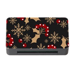 Christmas-pattern-with-snowflakes-berries Memory Card Reader With Cf