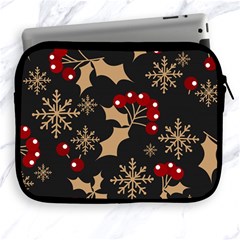 Christmas-pattern-with-snowflakes-berries Apple Ipad 2/3/4 Zipper Cases by Simbadda