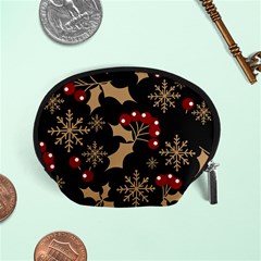 Christmas-pattern-with-snowflakes-berries Accessory Pouch (small)