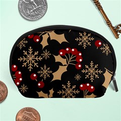 Christmas-pattern-with-snowflakes-berries Accessory Pouch (large)