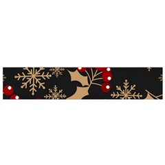 Christmas-pattern-with-snowflakes-berries Small Premium Plush Fleece Scarf