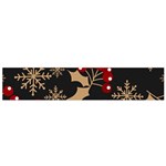 Christmas-pattern-with-snowflakes-berries Small Premium Plush Fleece Scarf Back