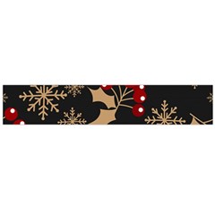 Christmas-pattern-with-snowflakes-berries Large Premium Plush Fleece Scarf 