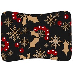 Christmas-pattern-with-snowflakes-berries Velour Seat Head Rest Cushion