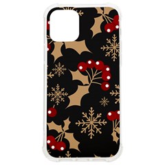 Christmas-pattern-with-snowflakes-berries Iphone 12/12 Pro Tpu Uv Print Case by Simbadda