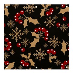 Christmas-pattern-with-snowflakes-berries Banner And Sign 4  X 4 