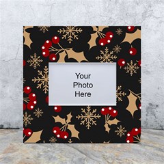 Christmas-pattern-with-snowflakes-berries White Box Photo Frame 4  X 6  by Simbadda