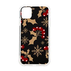 Christmas-pattern-with-snowflakes-berries Iphone 11 Tpu Uv Print Case by Simbadda