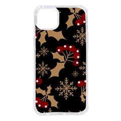 Christmas-pattern-with-snowflakes-berries Iphone 14 Plus Tpu Uv Print Case