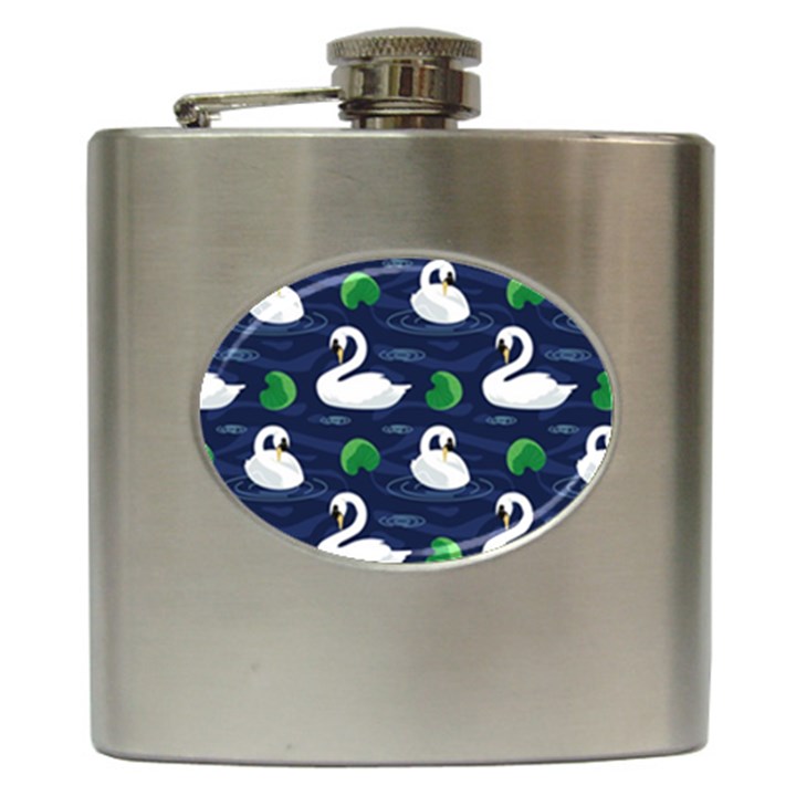 Swan-pattern-elegant-design Hip Flask (6 oz)