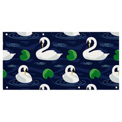 Swan-pattern-elegant-design Banner And Sign 8  X 4  by Simbadda