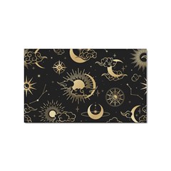 Asian Seamless Pattern With Clouds Moon Sun Stars Vector Collection Oriental Chinese Japanese Korean Sticker (rectangular) by Grandong