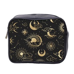 Asian Seamless Pattern With Clouds Moon Sun Stars Vector Collection Oriental Chinese Japanese Korean Mini Toiletries Bag (two Sides) by Grandong