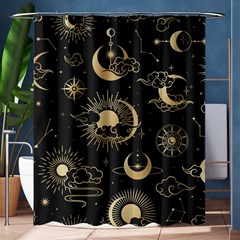 Asian Seamless Pattern With Clouds Moon Sun Stars Vector Collection Oriental Chinese Japanese Korean Shower Curtain 60  X 72  (medium)  by Grandong