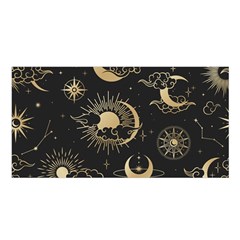 Asian Seamless Pattern With Clouds Moon Sun Stars Vector Collection Oriental Chinese Japanese Korean Satin Shawl 45  X 80  by Grandong