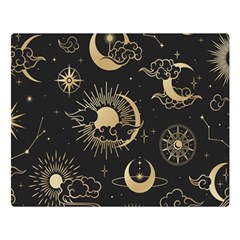 Asian Seamless Pattern With Clouds Moon Sun Stars Vector Collection Oriental Chinese Japanese Korean Premium Plush Fleece Blanket (large) by Grandong