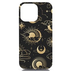 Asian Seamless Pattern With Clouds Moon Sun Stars Vector Collection Oriental Chinese Japanese Korean Iphone 14 Pro Max Black Uv Print Case by Grandong