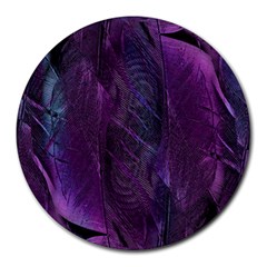 Feather Pattern Texture Form Round Mousepad by Grandong