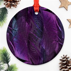 Feather Pattern Texture Form Ornament (round) by Grandong