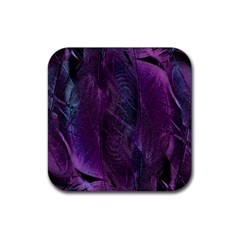 Feather Pattern Texture Form Rubber Coaster (square) by Grandong