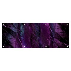 Feather Pattern Texture Form Banner And Sign 8  X 3  by Grandong