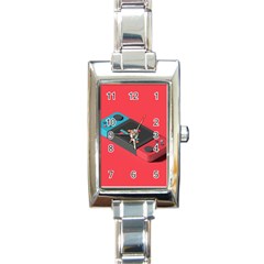 Gaming Console Video Rectangle Italian Charm Watch