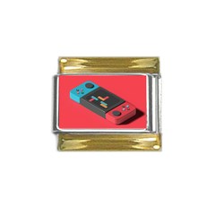 Gaming Console Video Gold Trim Italian Charm (9mm) by Grandong