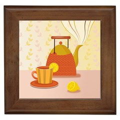 Tea Pot Cup Drawing Framed Tile by Grandong