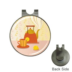 Tea Pot Cup Drawing Hat Clips with Golf Markers