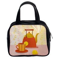 Tea Pot Cup Drawing Classic Handbag (two Sides) by Grandong